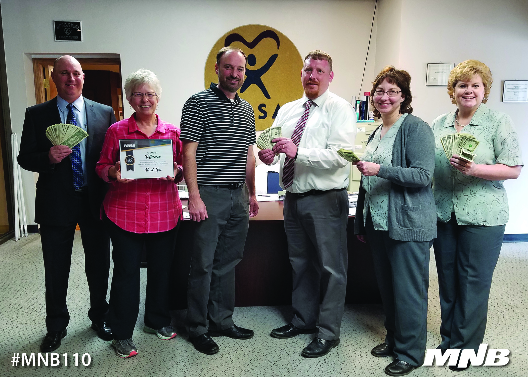 MNB Presents $110 Donation to Prairie Plains CASA